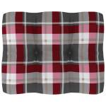 Pernă pentru canapea din paleți, roșu carouri, 50 x 40 x 12 cm