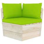 Perne pentru canapea din paleți, 3 buc., verde aprins, textil