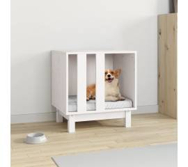 Casă pentru câini, alb, 50x40x52 cm, lemn masiv de pin