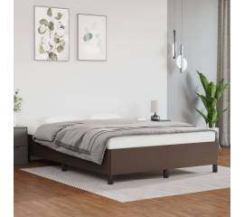 Cadru de pat, maro, 140x200 cm, piele ecologică