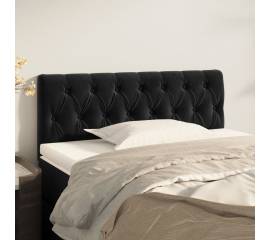 Tăblie de pat, negru, 100x7x78/88 cm, catifea