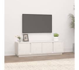 Comodă tv, alb, 140x40x40 cm, lemn masiv de pin