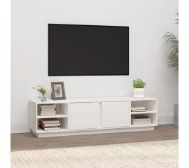 Comodă tv, alb, 156x40x40 cm, lemn masiv de pin