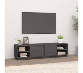 Comodă tv, gri, 156x40x40 cm, lemn masiv de pin