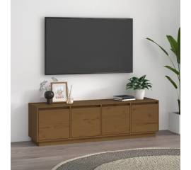 Comodă tv, maro miere, 156x37x45 cm, lemn masiv de pin