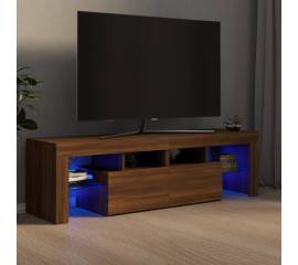 Comodă tv cu lumini led, stejar maro, 140x36,5x40 cm