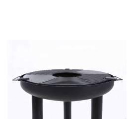 Bbgrill grătar plancha barbecue, negru, oțel