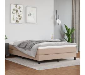 Cadru de pat box spring, cappuccino, 140x190cm, piele ecologică