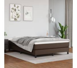 Cadru de pat box spring, maro, 140x200 cm, piele ecologică