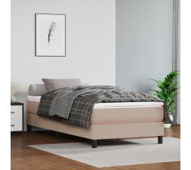 Cadru de pat box spring, cappuccino, 90x190 cm, piele ecologică