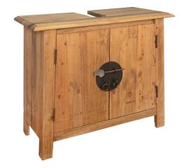 Dulap de chiuvetă baie, lemn masiv de pin reciclat 70x32x63 cm