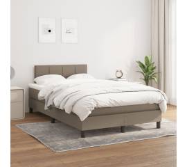 Pat box spring cu saltea, gri taupe, 120x200 cm, textil