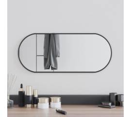 Oglindă de perete, negru, 60x25 cm, ovală