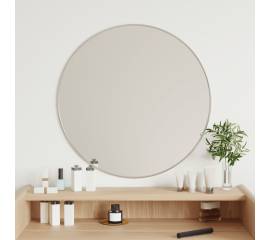 Oglindă de perete rotundă, argintiu, Ø 60 cm