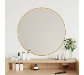 Oglindă de perete rotundă, auriu, Ø 60 cm