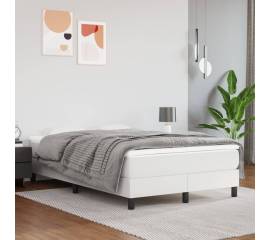 Cadru de pat box spring, alb, 120x200 cm, piele ecologică