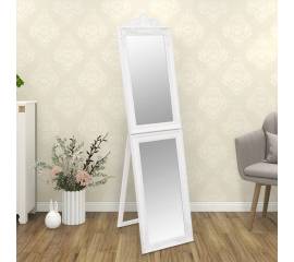 Oglindă de sine stătătoare, alb, 45x180 cm