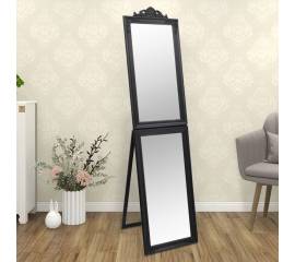 Oglindă de sine stătătoare, negru, 45x180 cm