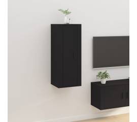 Dulap tv montat pe perete, negru, 40x34,5x100 cm