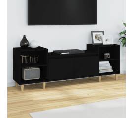 Comodă tv, negru, 160x35x55 cm, lemn prelucrat