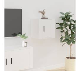 Dulap tv montat pe perete, alb, 40x34,5x40 cm