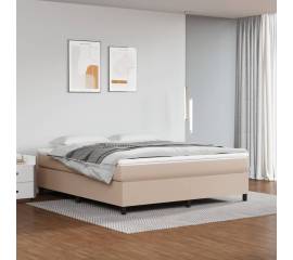 Cadru de pat box spring, cappuccino, 160x200cm, piele ecologică