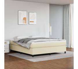 Cadru de pat box spring, crem, 180x200 cm, piele ecologică