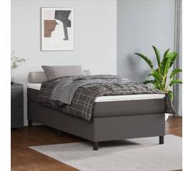 Cadru de pat box spring, gri, 90x190 cm, piele ecologică