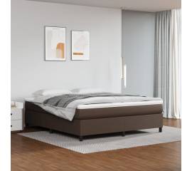 Cadru de pat box spring, maro, 180x200 cm, piele ecologică