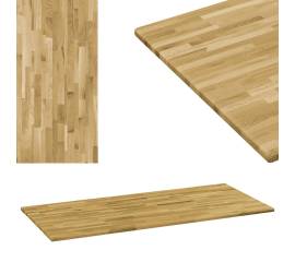 Blat masă, lemn masiv de stejar, dreptunghiular, 23mm 120x60cm