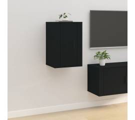 Dulap tv montat pe perete, negru, 40x34,5x60 cm
