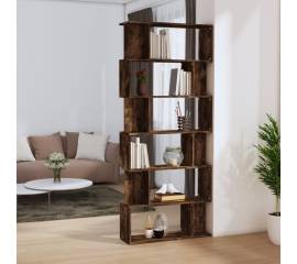Bibliotecă/separator stejar fumuriu 80x24x192 cm lemn prelucrat