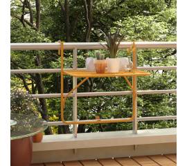 Masă de balcon, galben, 60x40 cm, oțel