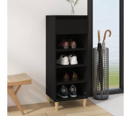 Pantofar, negru, 40x36x105 cm, lemn compozit