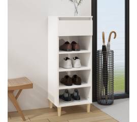 Pantofar, alb extralucios, 40x36x105 cm, lemn compozit