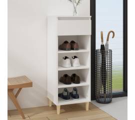 Pantofar, alb, 40x36x105 cm, lemn compozit