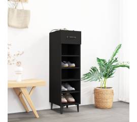 Pantofar, negru, 30x35x105 cm, lemn compozit