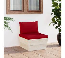 Canapea de mijloc paleți de grădină cu perne, lemn molid tratat