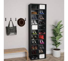 Pantofar, negru, 54x34x183 cm, pal