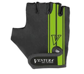 Mănuși ciclism VENTURA - negru/verde mărimea L/XL