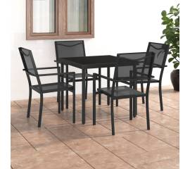 Set mobilier de exterior, 5 piese, oțel