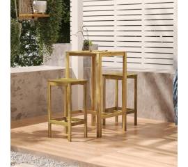 Set mobilier bar de grădină, 3 piese, lemn de pin tratat