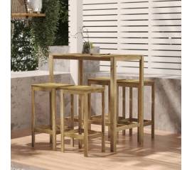 Set mobilier bar de grădină, 5 piese, lemn de pin tratat