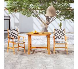 Set mobilier de grădină, 3 piese, lemn masiv de acacia