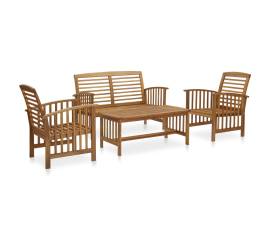 Set mobilier de grădină, 4 piese, lemn masiv de acacia