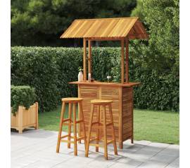 Set mobilier de bar de grădină, 3 piese, lemn masiv de acacia