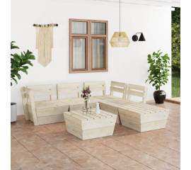 Set mobilier grădină din paleți, 6 piese, lemn de molid tratat