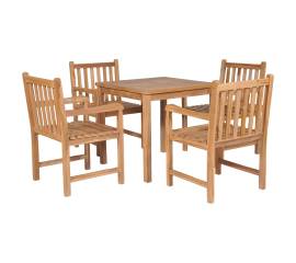 Set mobilier de exterior, 5 piese, lemn masiv de tec