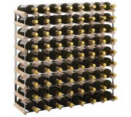 Suport sticle de vin pentru 72 de sticle, lemn masiv de pin