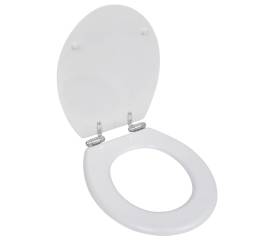 Capac wc cu închidere silențioasă alb mdf design simplu